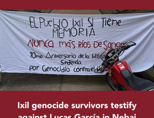 Ixil Genocide Case Update. August 19-21, 2024