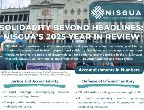 Solidarity Beyond Headlines: NISGUA’S 2025 Year in Review