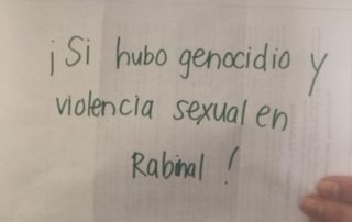 International community recognizes genocide and sexual violence in Rabinal