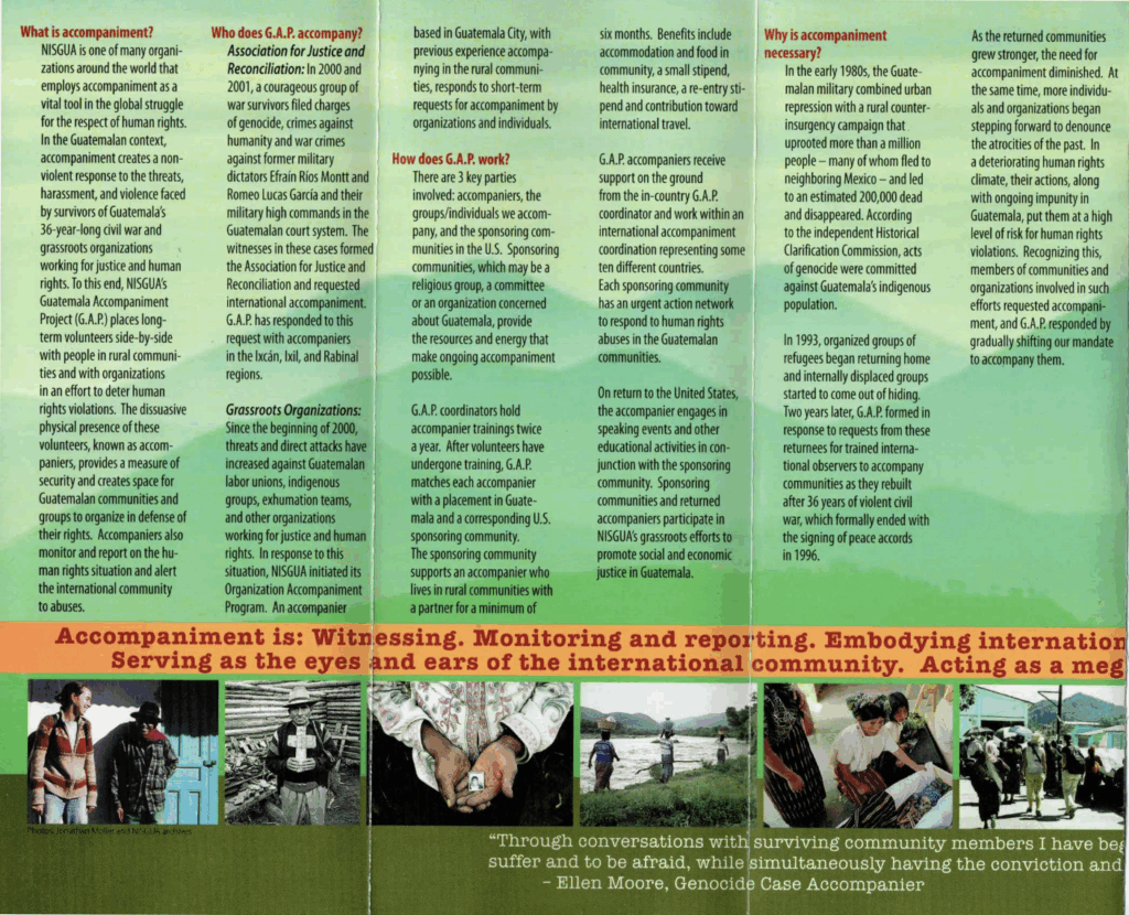 NISGUA begins coordination of the Guatemala Accompaniment Project (GAP)