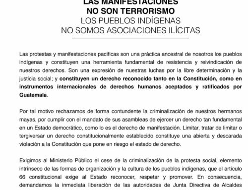 Statement from the Xinka People: Support for Persecuted Indigenous Authorities // Comunicado del Pueblo Xinka: Apoyo a Autoridades Indígenas