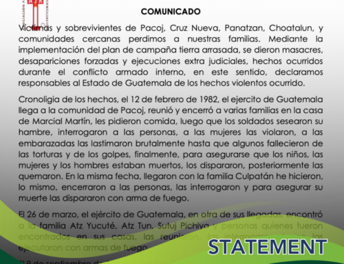 Statement from AJR: Justice for the Victims Laid to Rest in San Martín Jilotepeque
