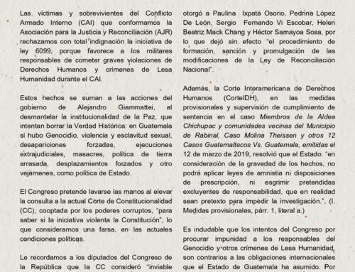 AJR reject with total indignation the law initiative 6099