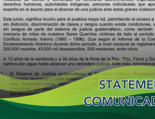 Statement from COI: 13 Years After the Genocide Verdict, Justice Still Pending