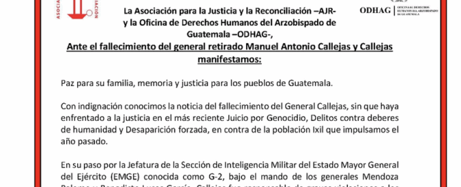 AJR and ODHAG Statement