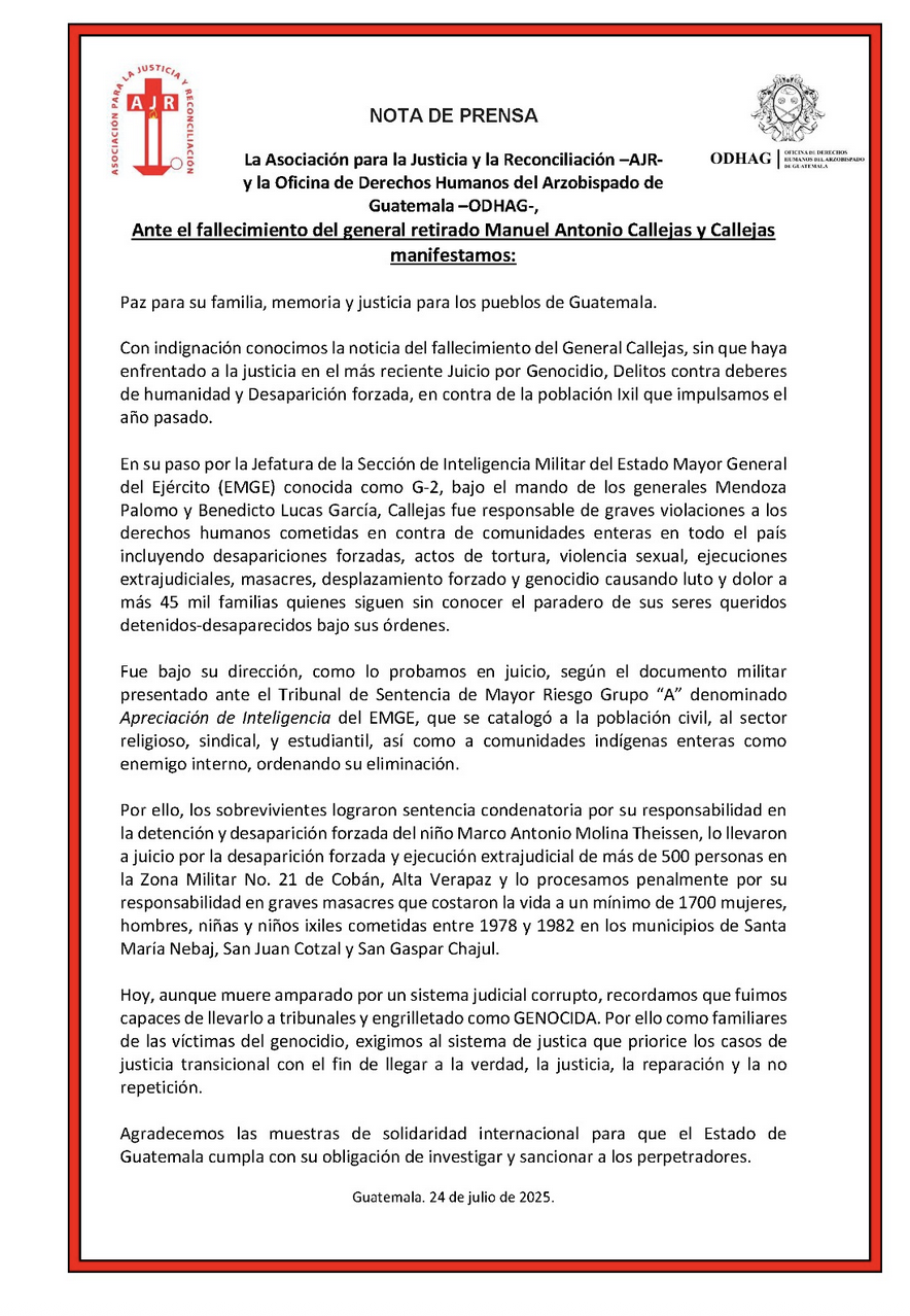 AJR and ODHAG Statement