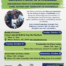 Flyer in english, in blue and green colors. Dates and locations for different events are listed.