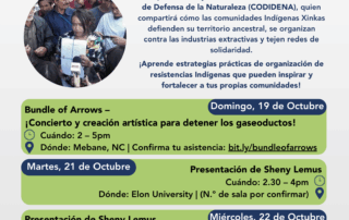 Afiche tour general con fechas de eventos.