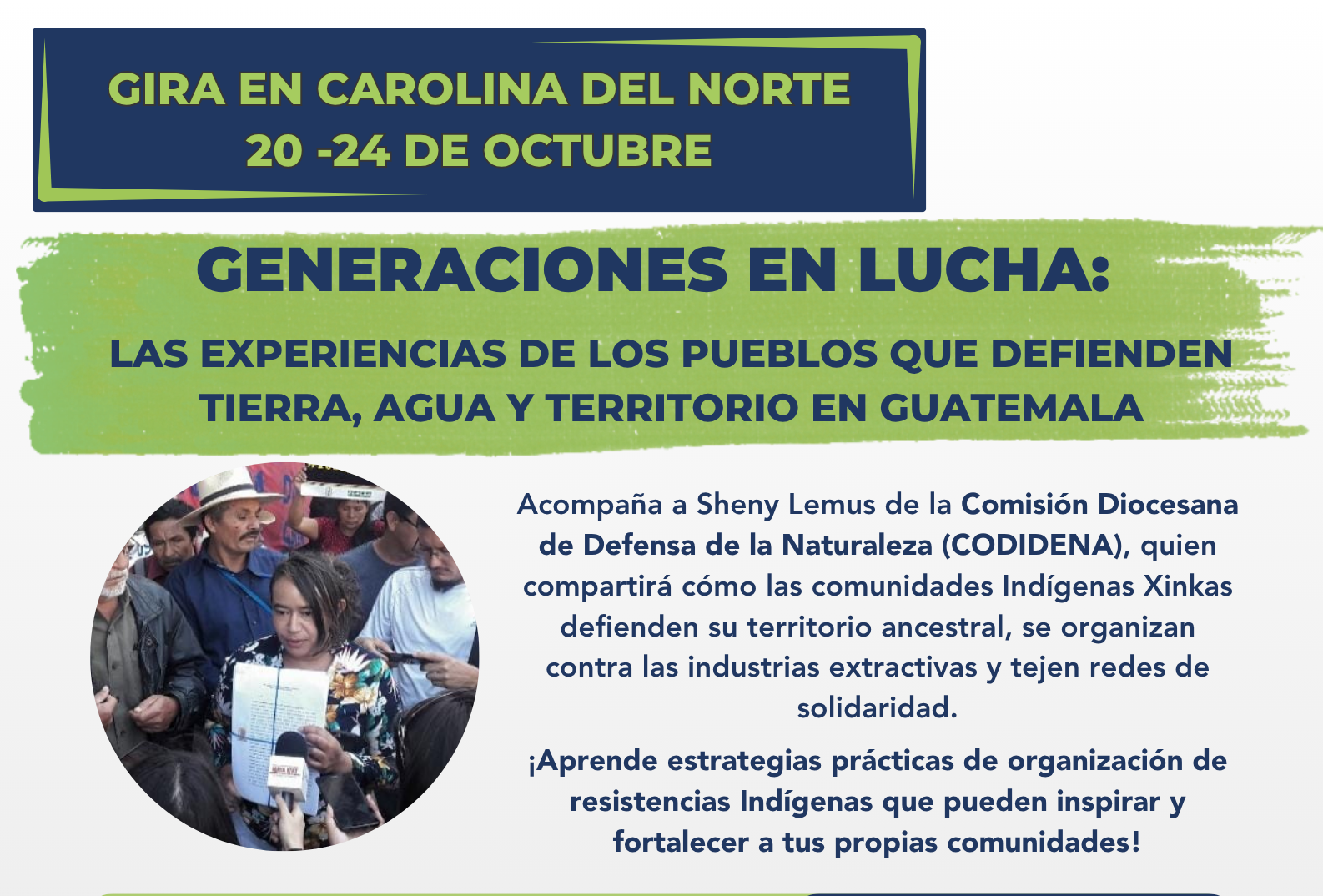 Afiche tour general con fechas de eventos.