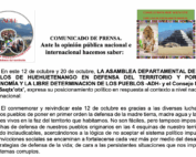 Statement written in spanish