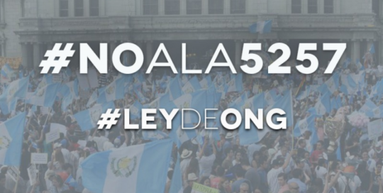 Gráfico que dice: "#NoALa5257" y "#LeyDeONG"