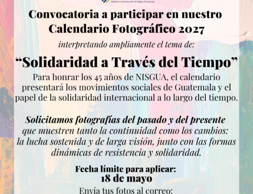 Convocatoria para envío de fotografías: Calendario 2027 de NISGUA!