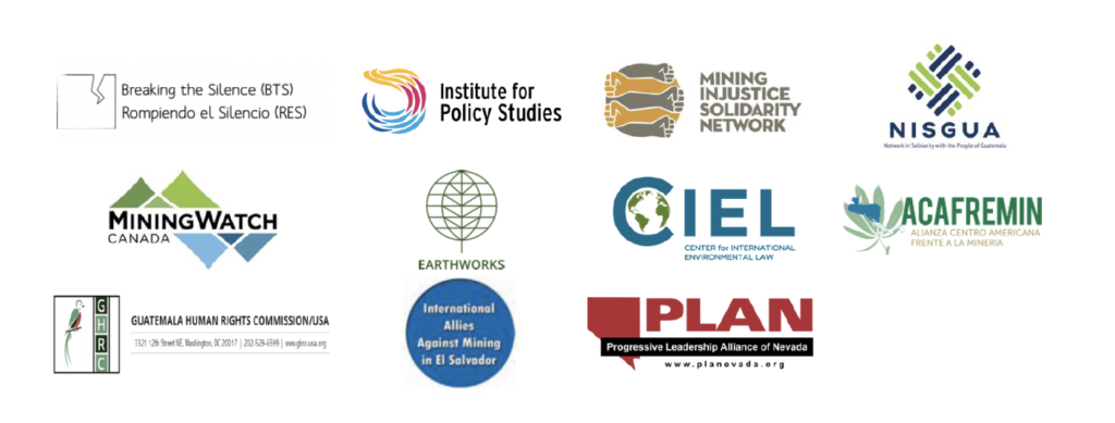 Logos of the international organizations that signed a public statement in solidarity with La Puya.